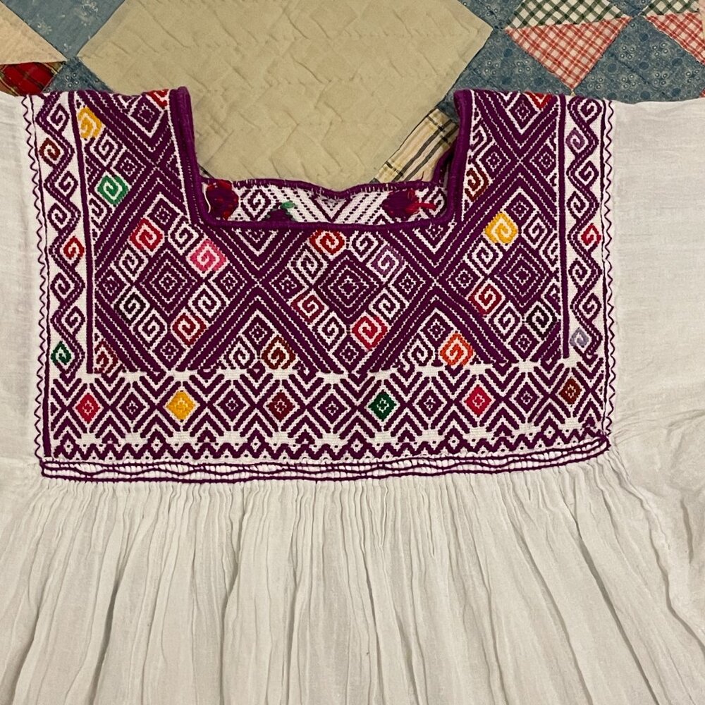 Vintage 1970s Mexican Embroidered Boho Folkloric … - image 8